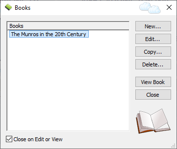 Book List Dialog