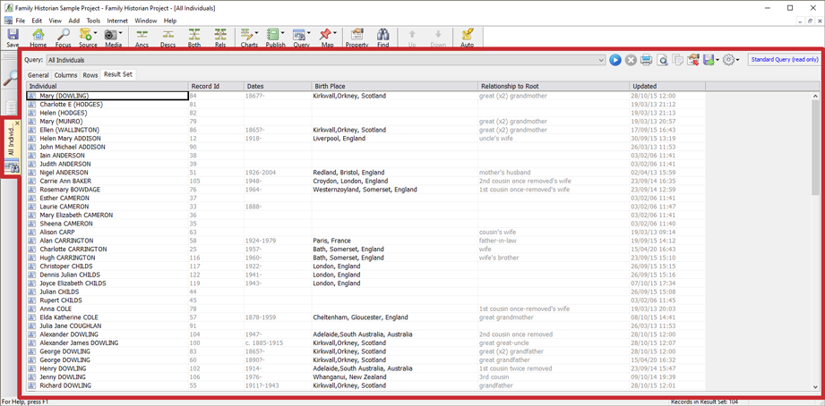Query Window